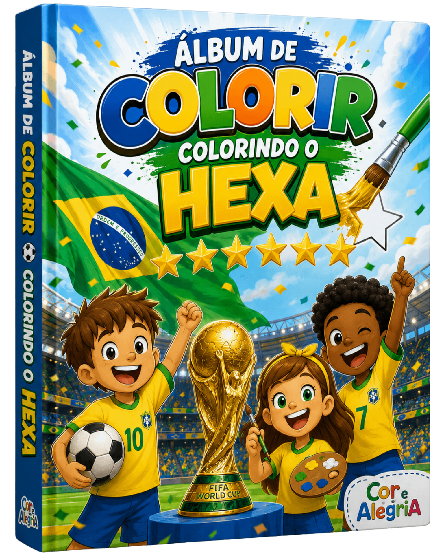 Álbum de Colorir da Seleção - Colorindo o Hexa - Copa do Mundo 2026